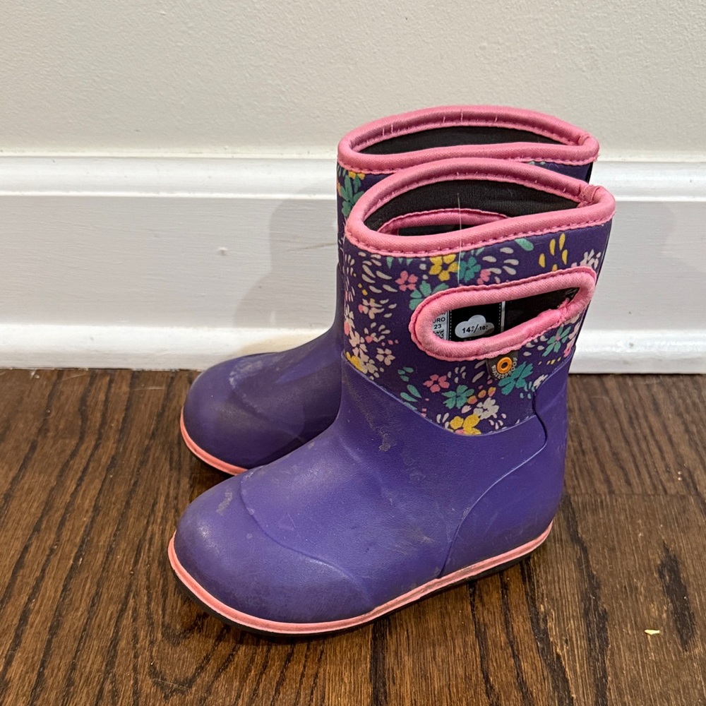 Bogs Purple and Pink Kids Rain Boots